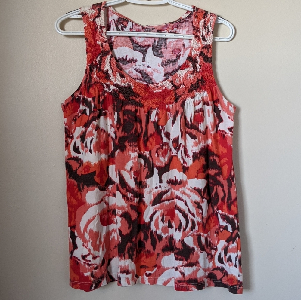 ❤️ Sleeveless Red Rose Tank Top Blouse A.N.